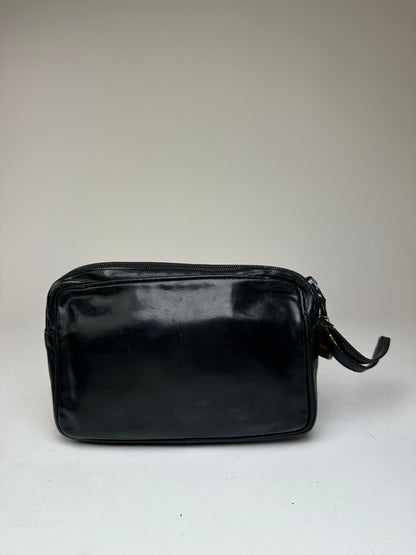 Vintage Loewe Madrid Leather Clutch Black