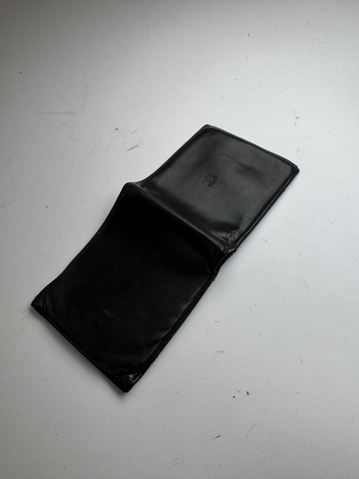 Vintage Loewe Madrid Flapable Leather wallet Black