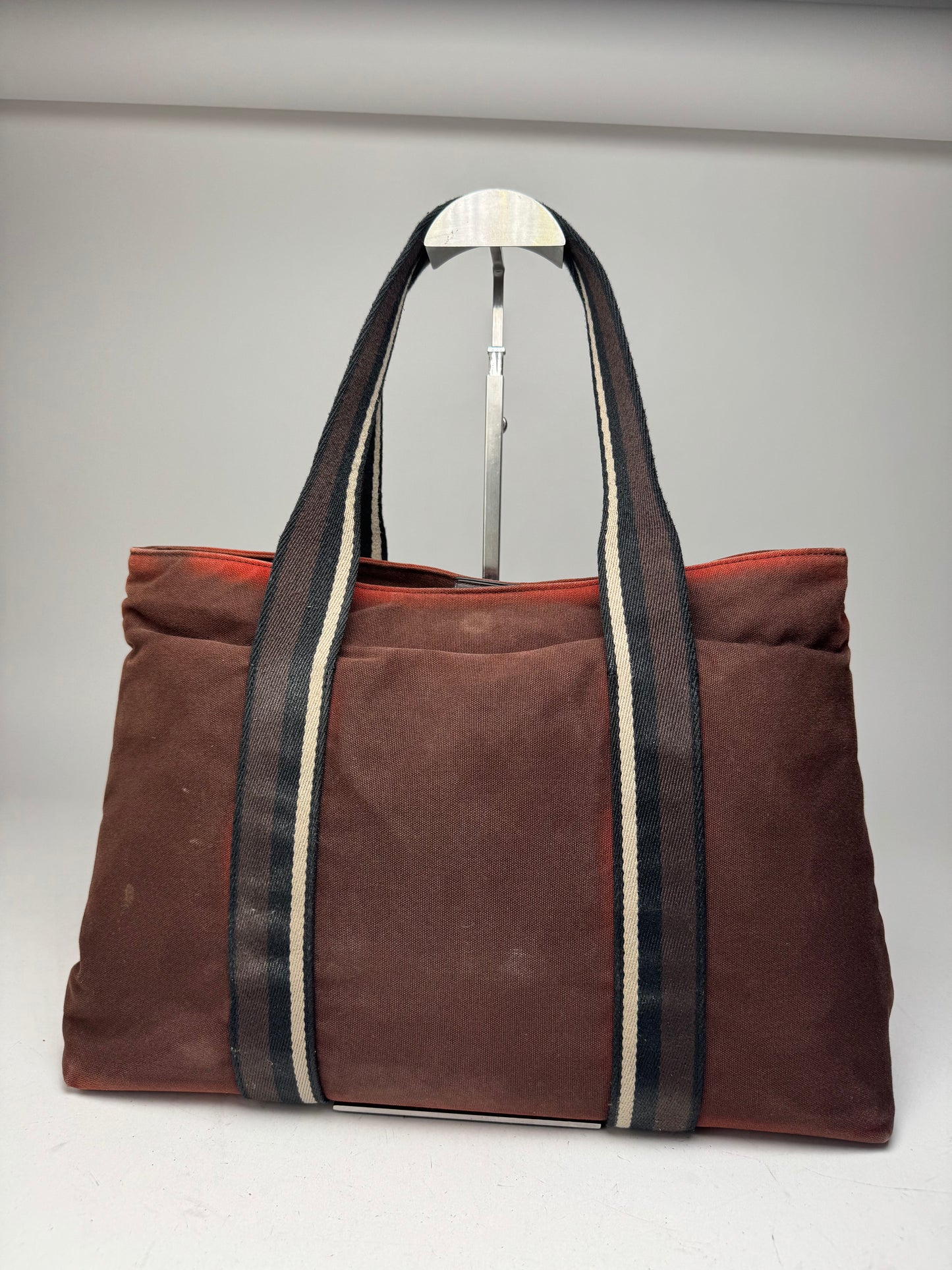 Vintage Hermes Troca Handbag Red Brown
