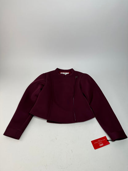 Vintage Balenciaga BB La Mode Cropped Moto Jacket Burgundy S