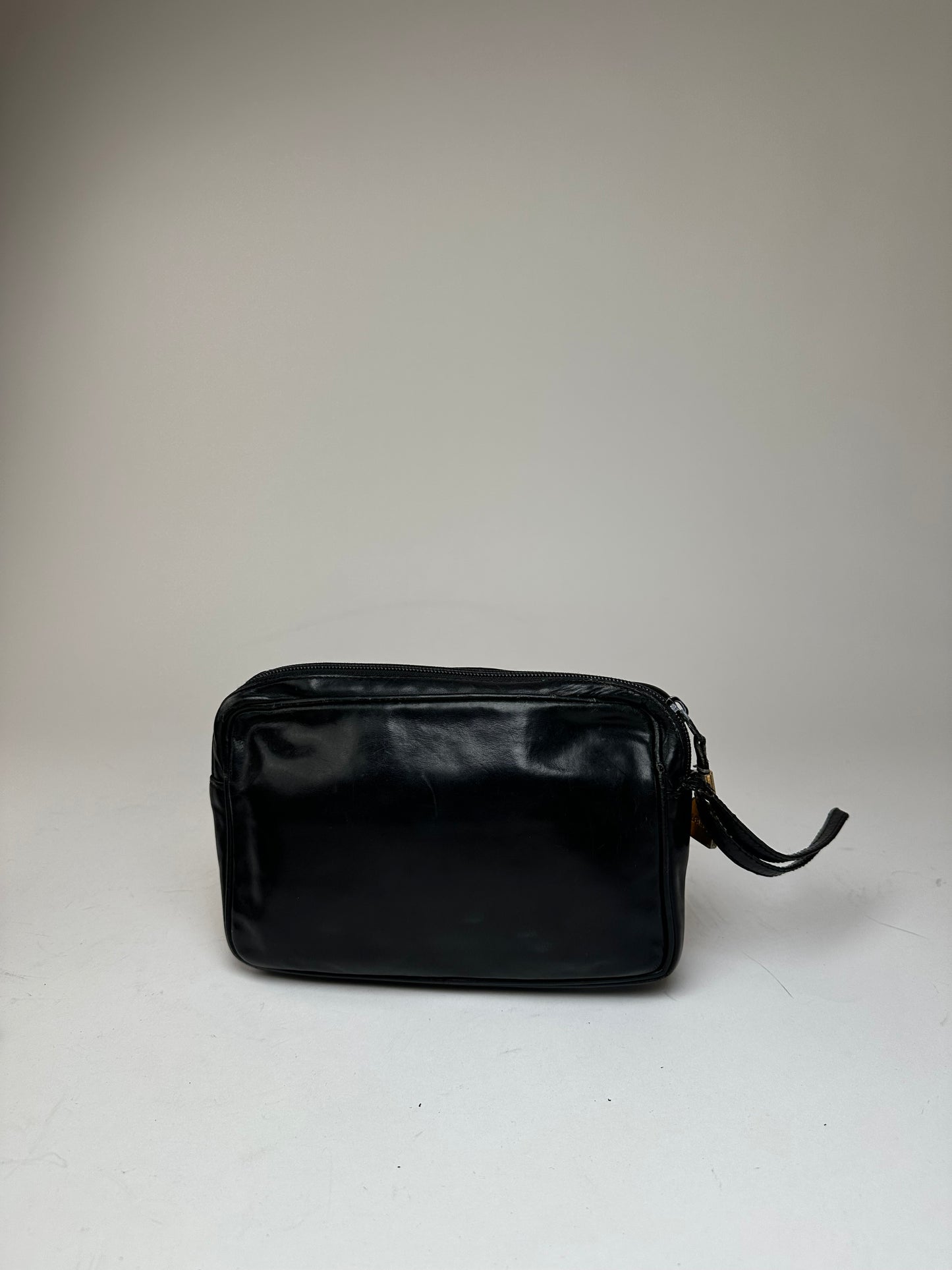 Vintage Loewe Madrid Leather Clutch Black