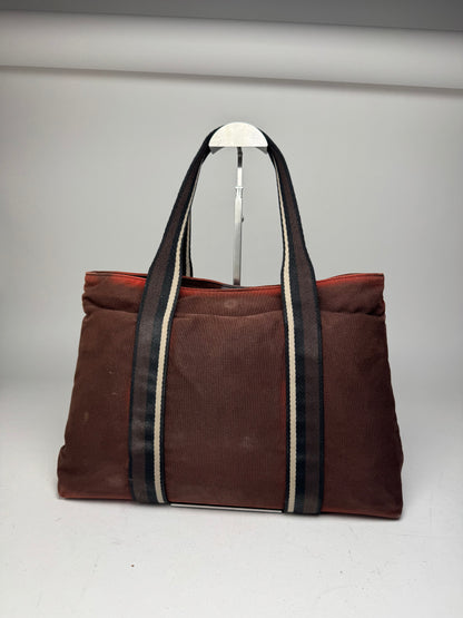 Vintage Hermes Troca Handbag Red Brown