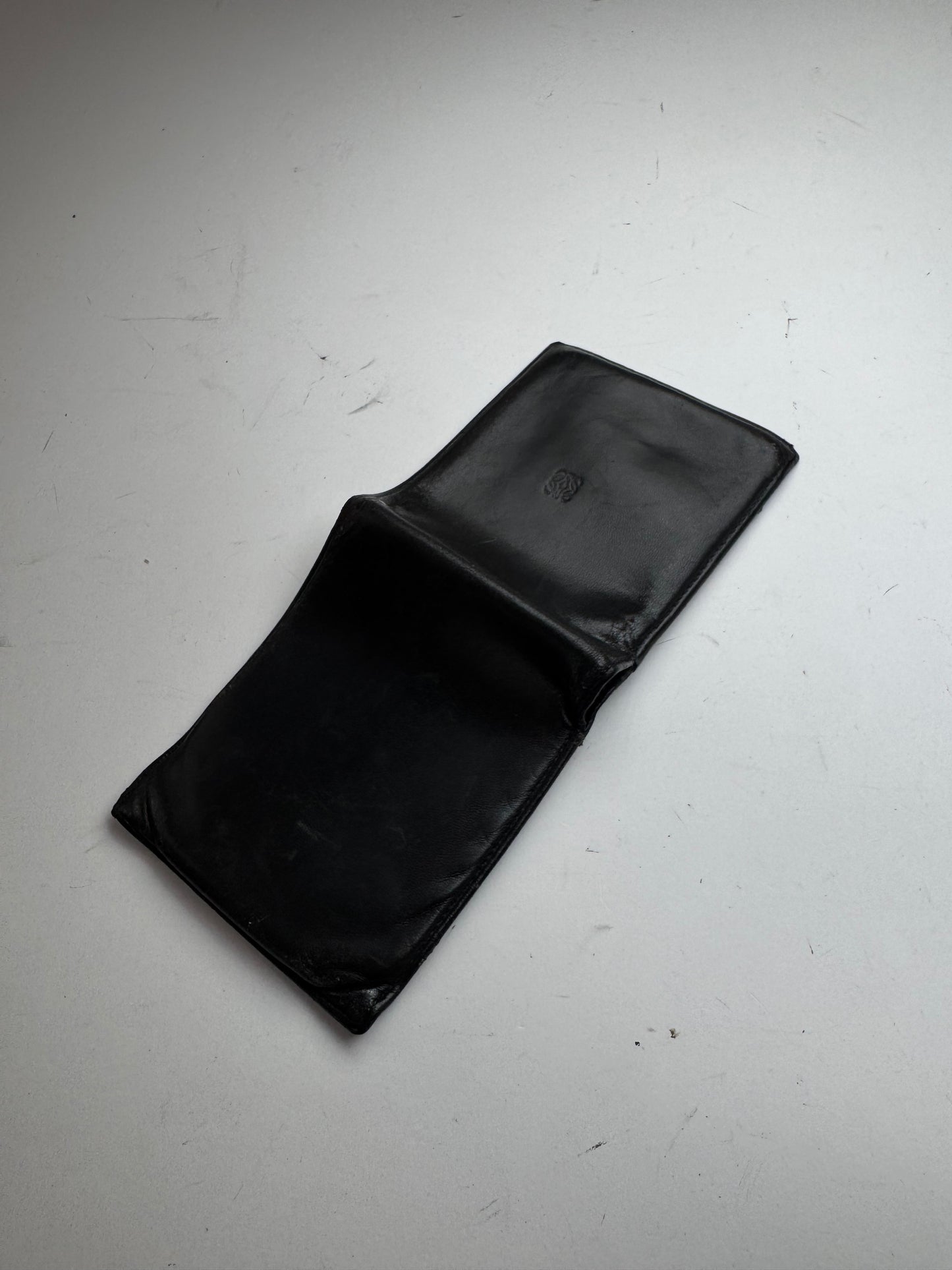 Vintage Loewe Madrid Flapable Leather wallet Black