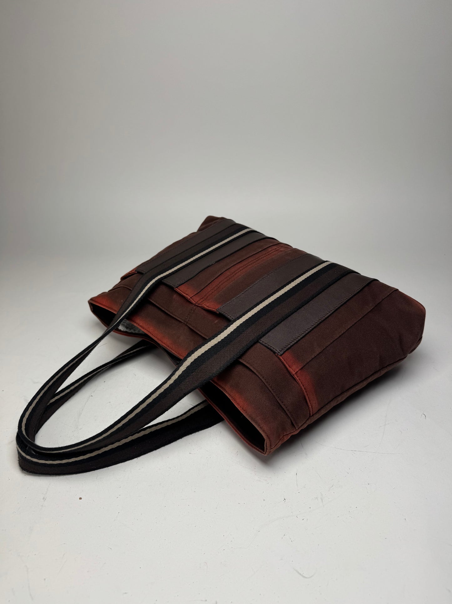 Vintage Hermes Troca Handbag Red Brown