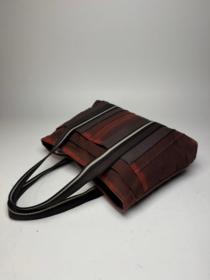 Vintage Hermes Troca Handbag Red Brown
