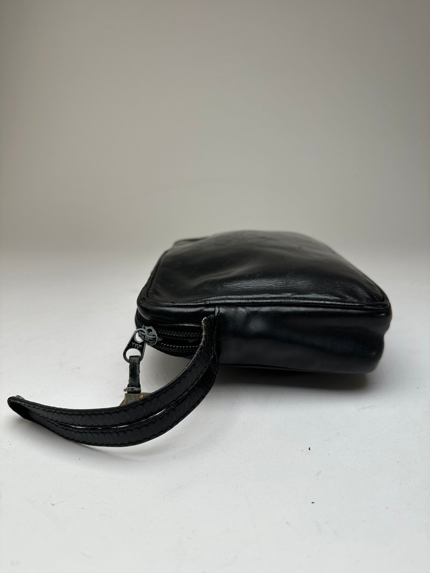 Vintage Loewe Madrid Leather Clutch Black