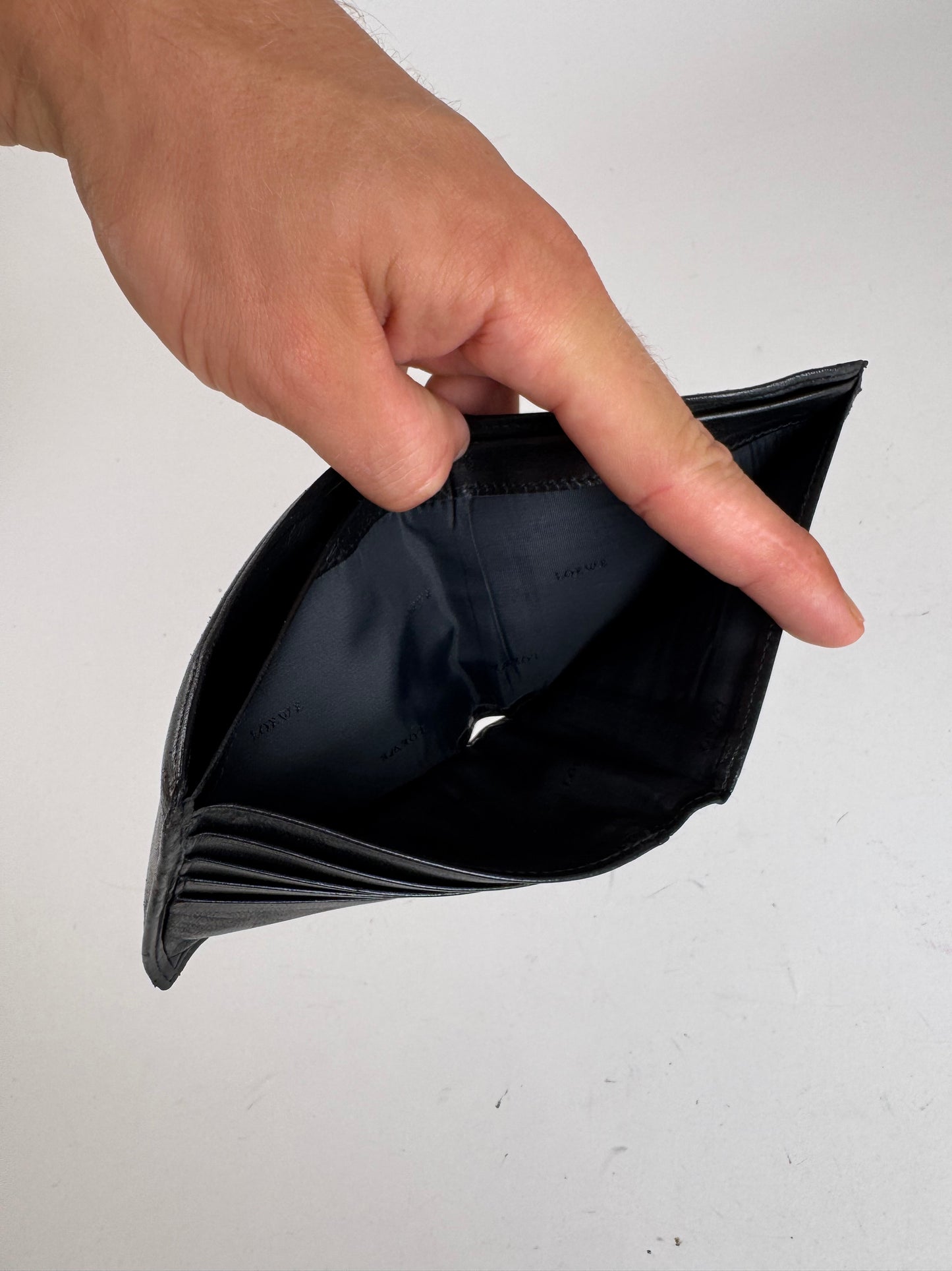 Vintage Loewe Madrid Flapable Leather wallet Black
