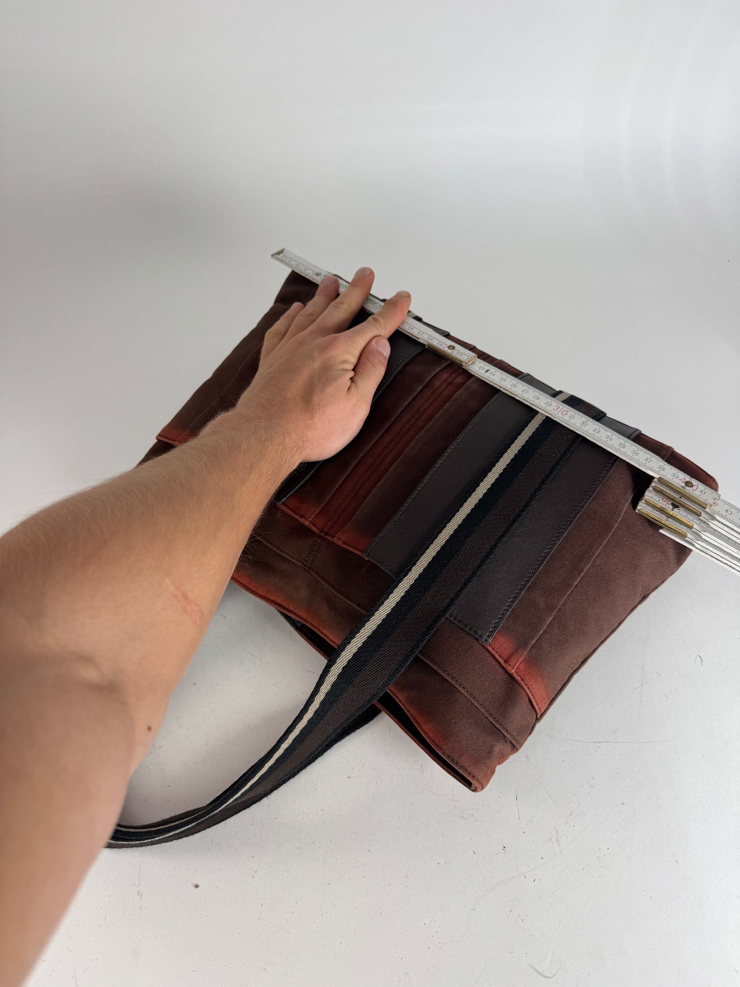 Vintage Hermes Troca Handbag Red Brown