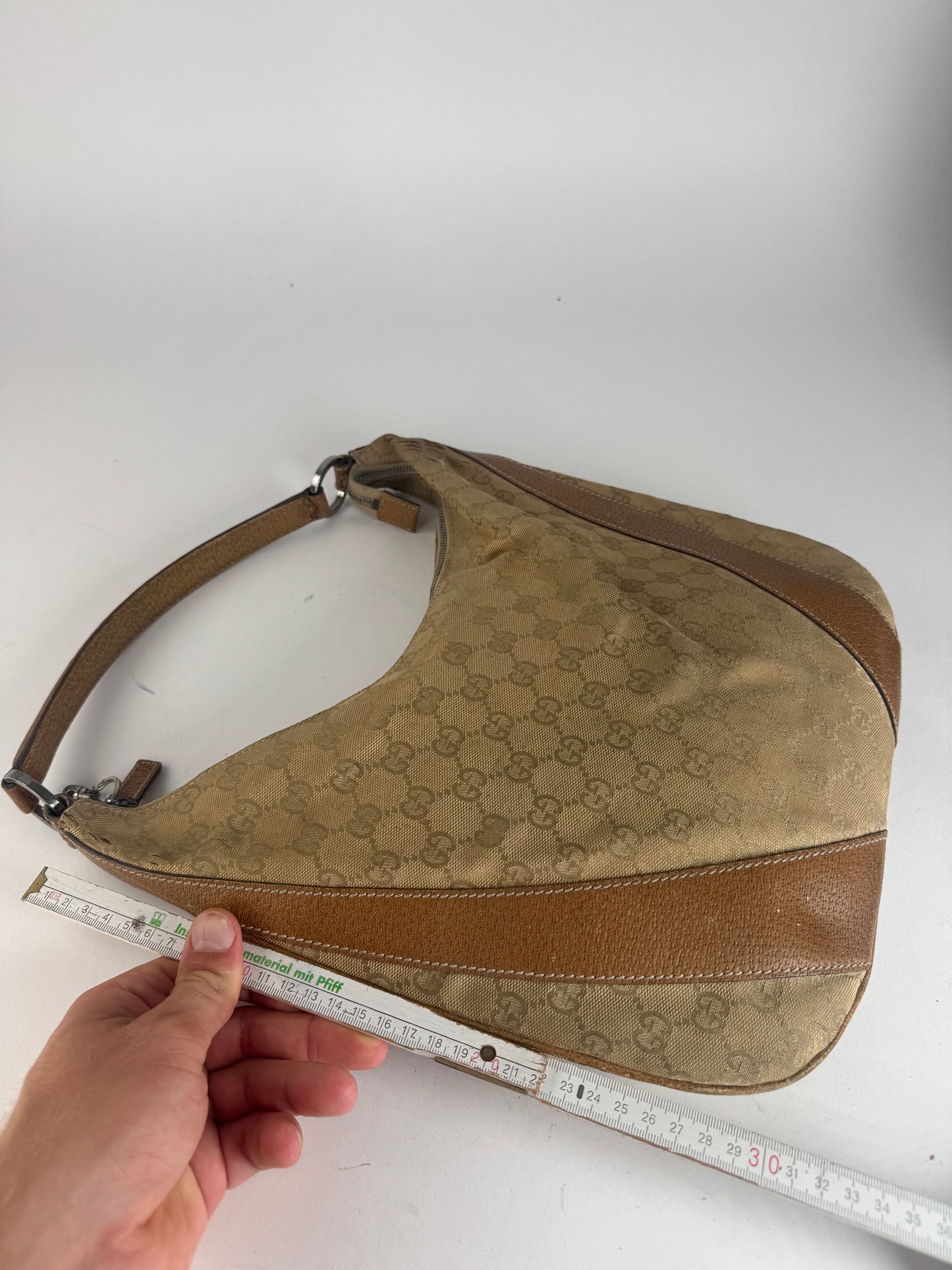 Sac à main Gucci Monogram vintage beige marron