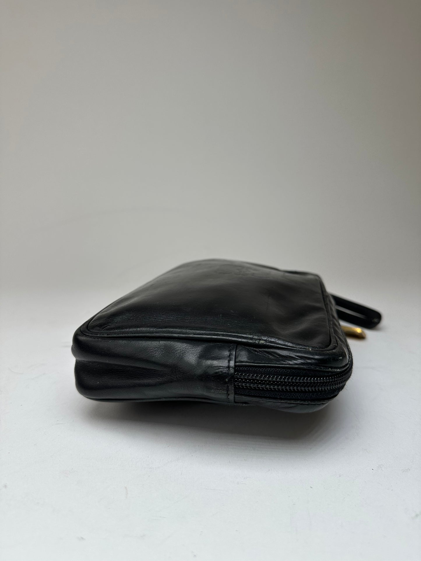 Vintage Loewe Madrid Leather Clutch Black