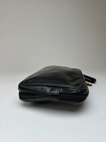 Vintage Loewe Madrid Leather Clutch Black