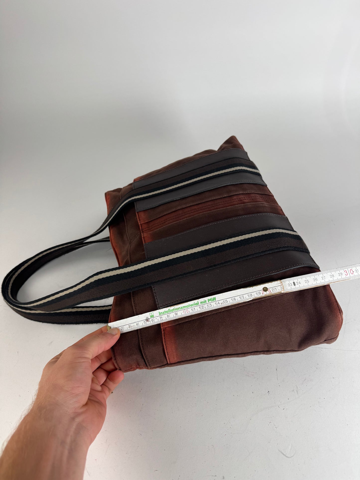 Vintage Hermes Troca Handbag Red Brown