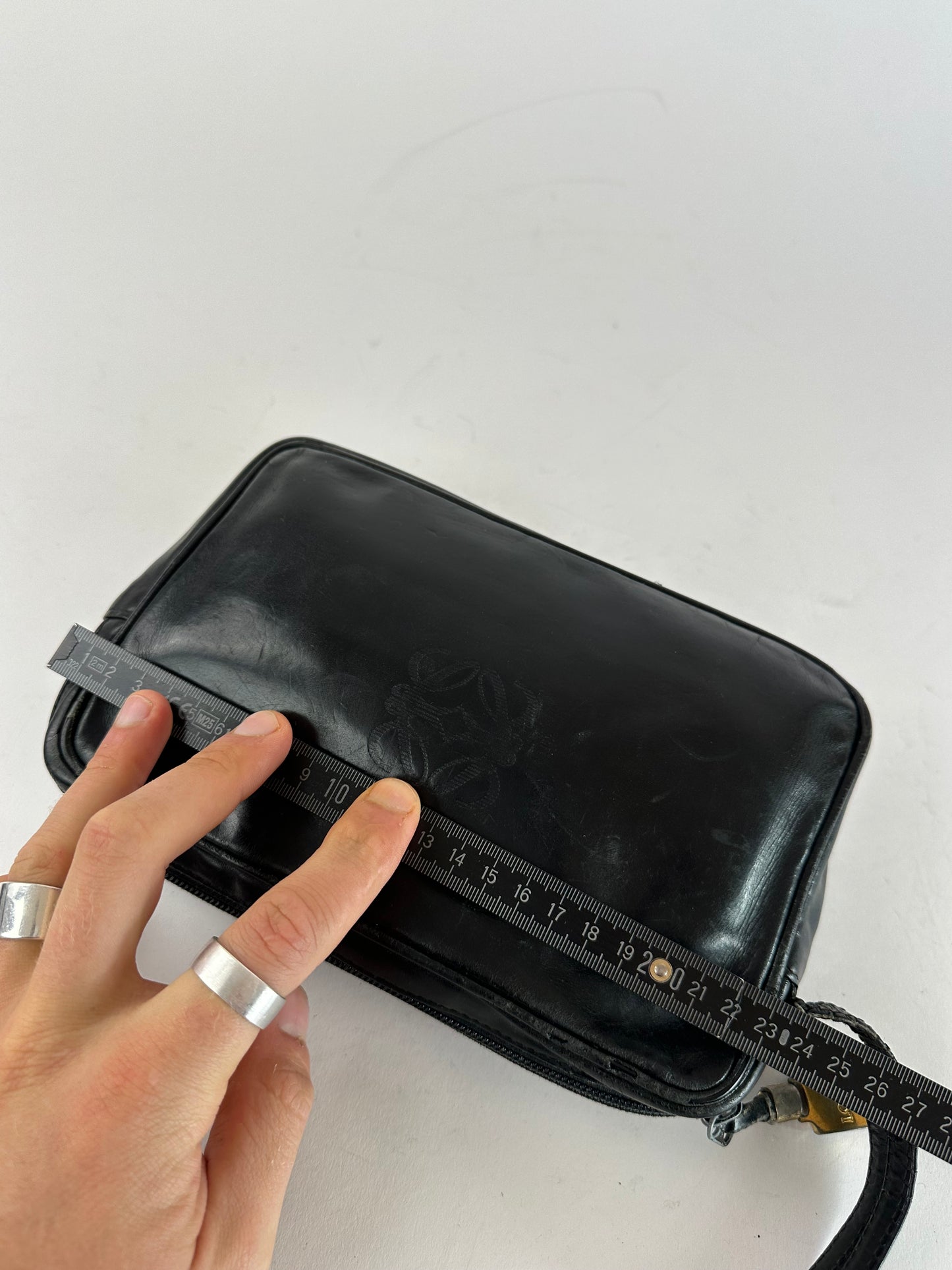 Vintage Loewe Madrid Leather Clutch Black
