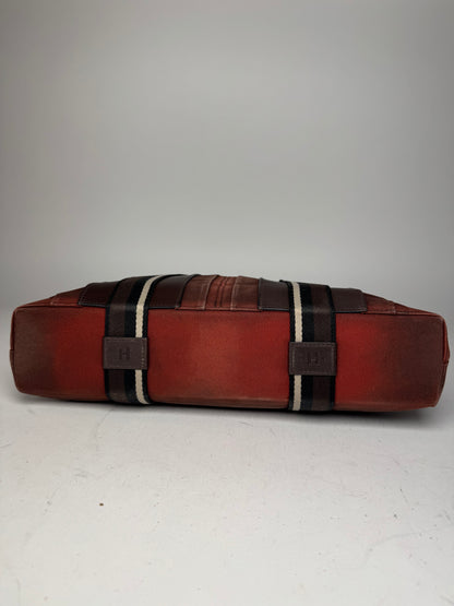 Vintage Hermes Troca Handbag Red Brown