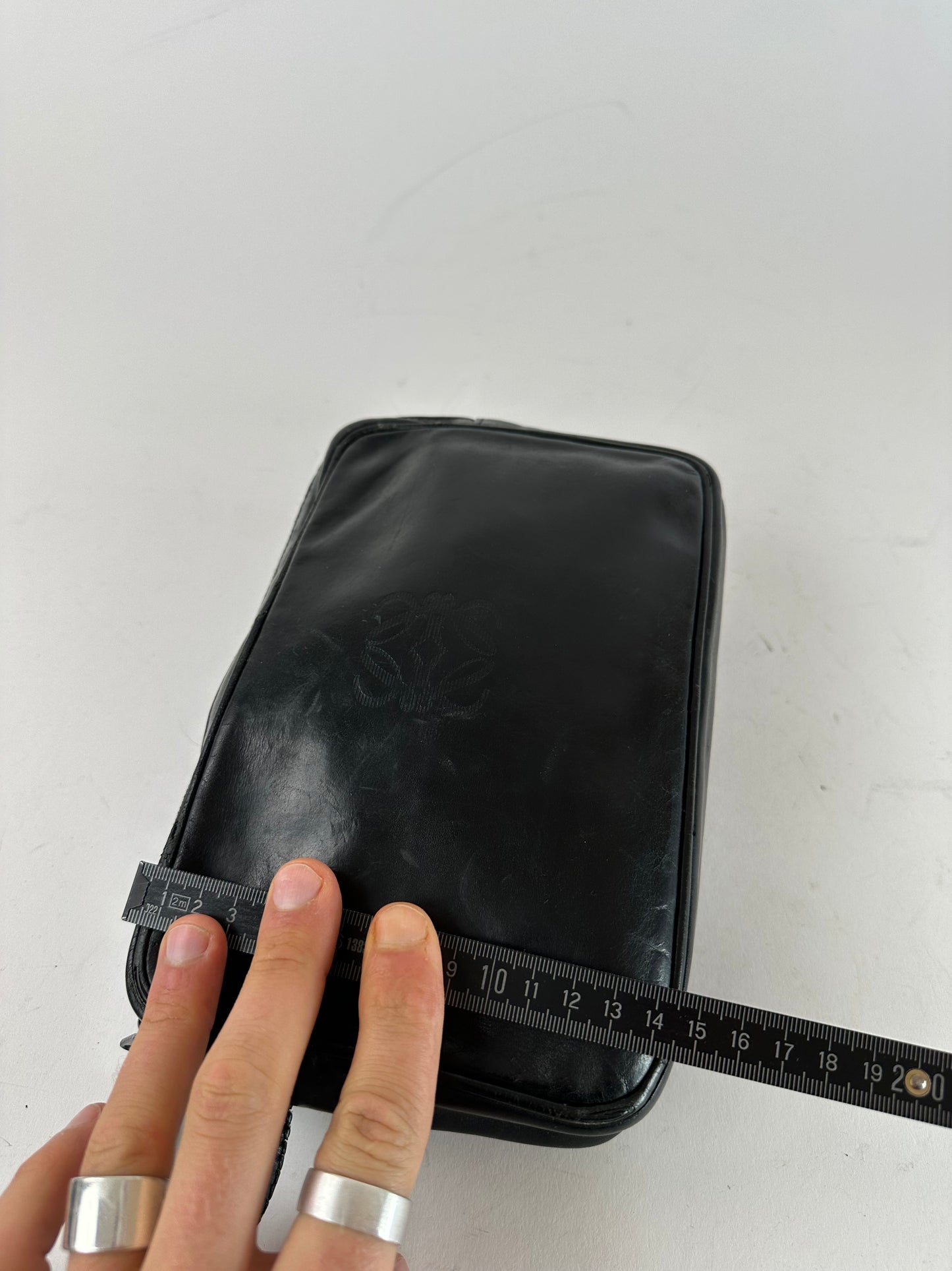 Vintage Loewe Madrid Leather Clutch Black