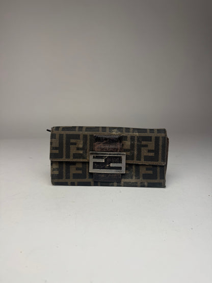 Vintage Fendi Baguette Monogram Wallet Brown