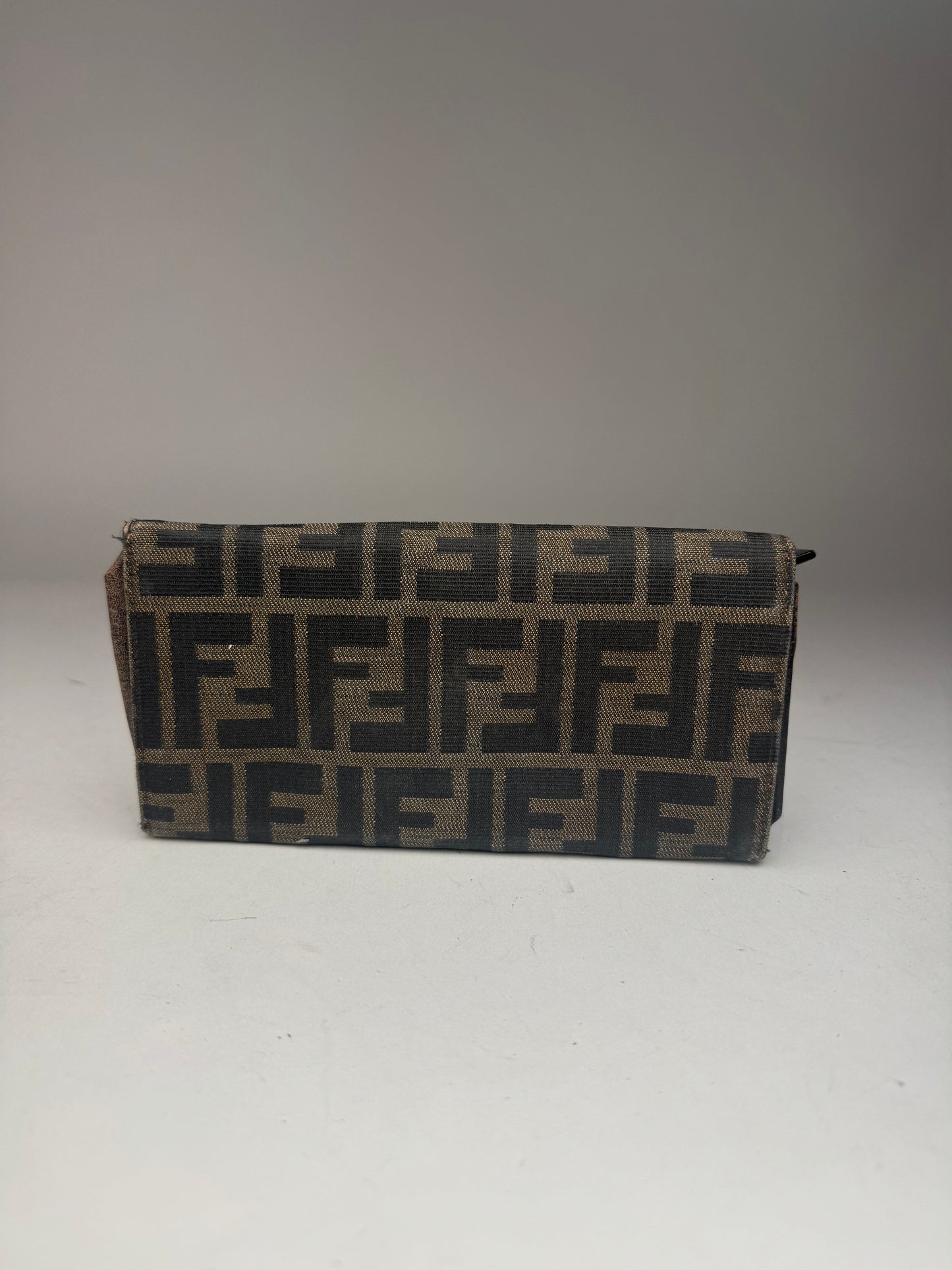Vintage Fendi Baguette Monogram Wallet Brown