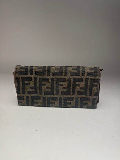 Vintage Fendi Baguette Monogram Wallet Brown