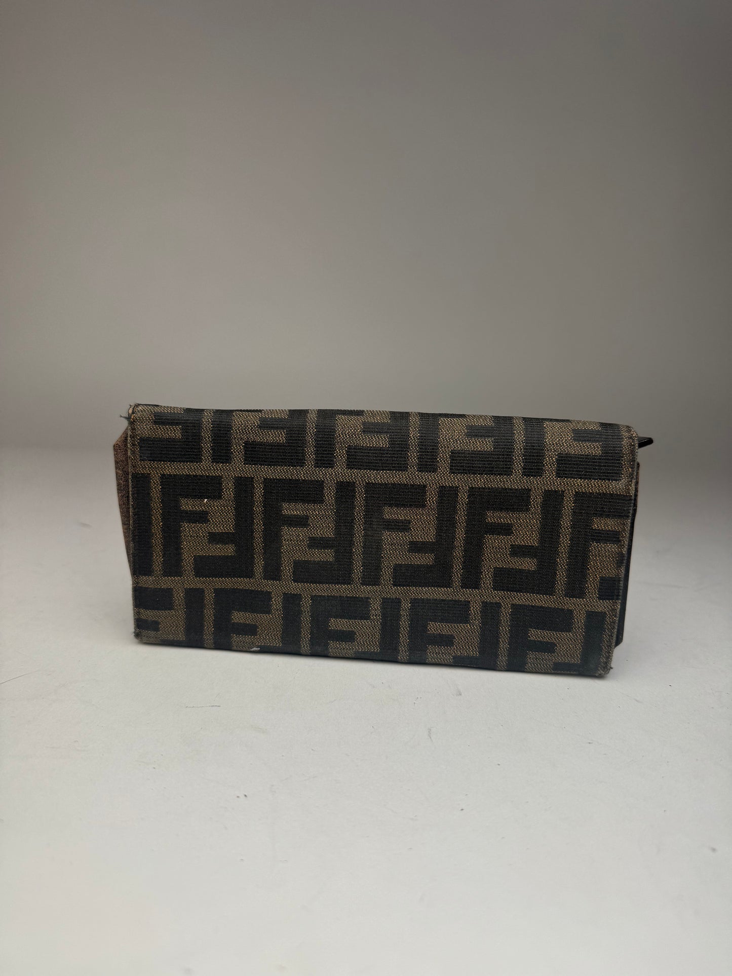 Vintage Fendi Baguette Monogram Wallet Brown