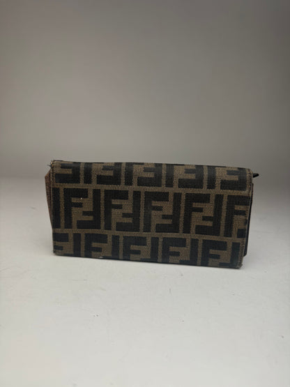 Vintage Fendi Baguette Monogram Wallet Brown