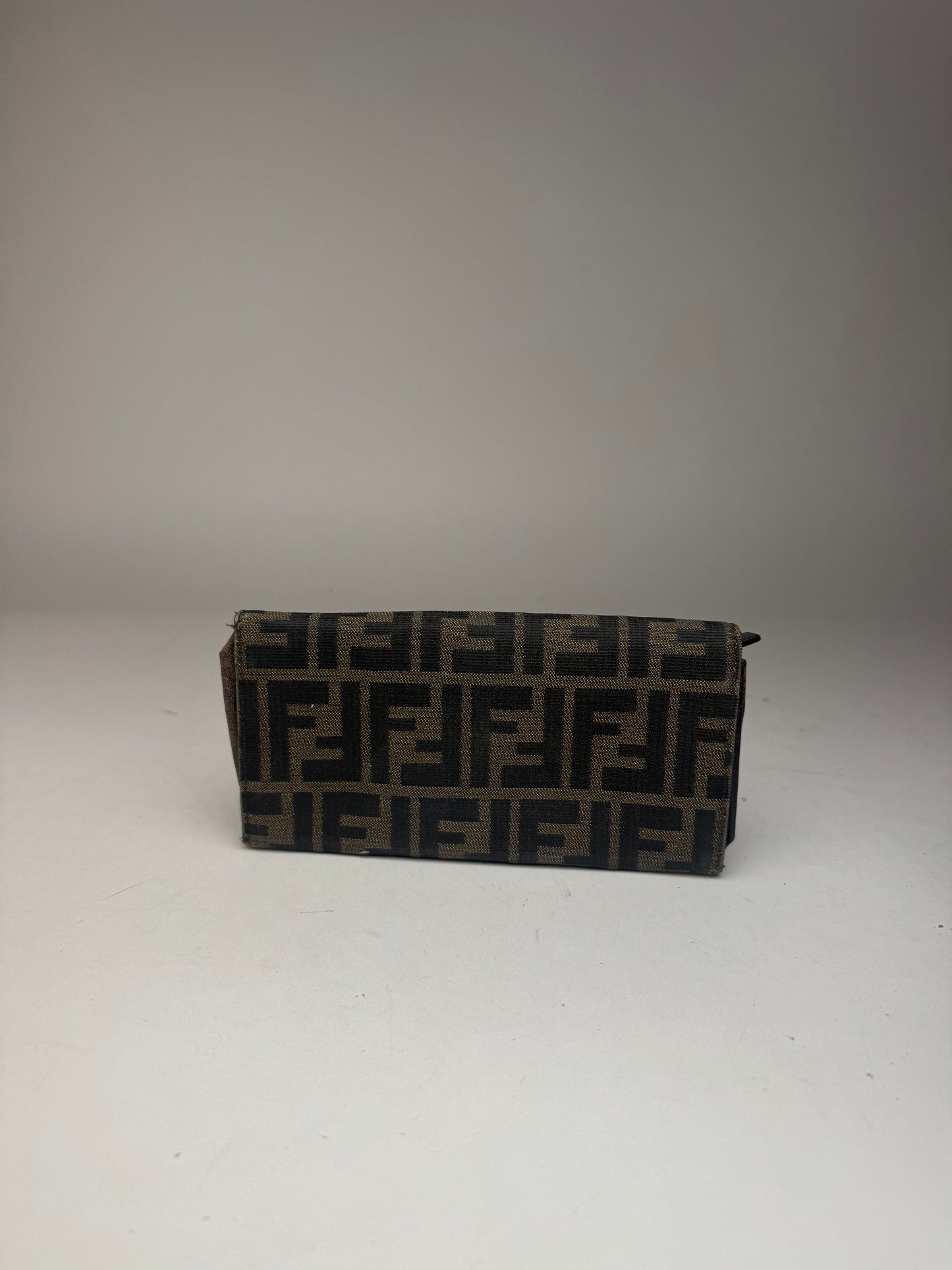 Vintage Fendi Baguette Monogram Wallet Brown