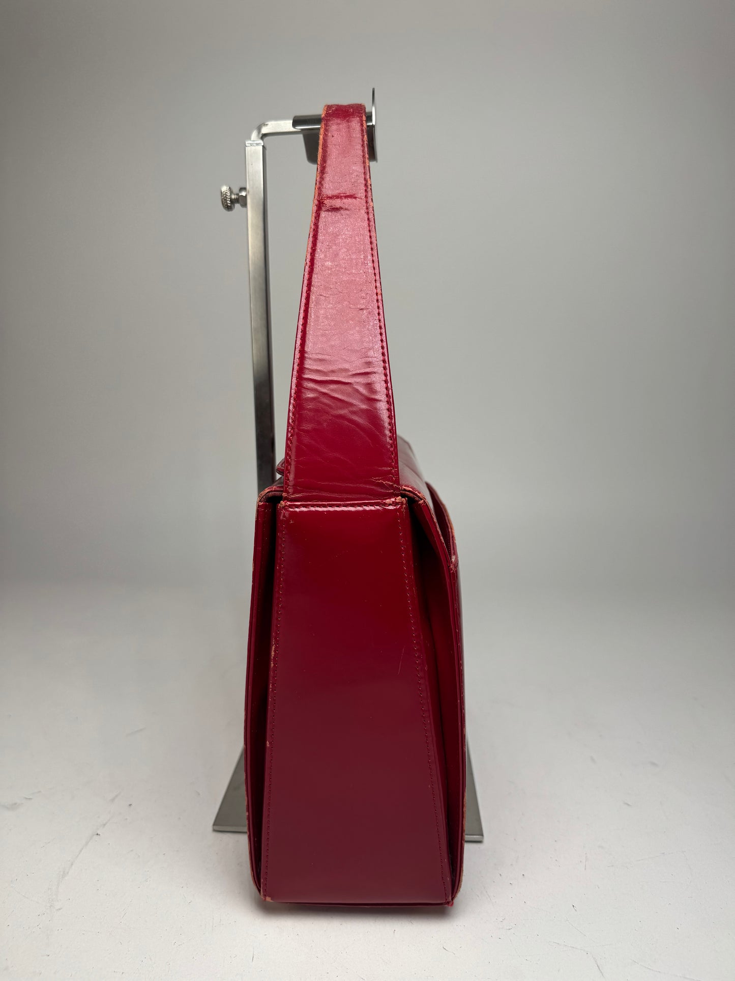 Vintage Givenchy Patent Leather Handbag Red