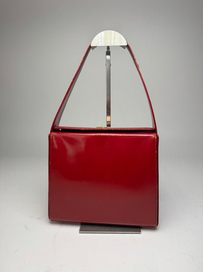 Vintage Givenchy Patent Leather Handbag Red