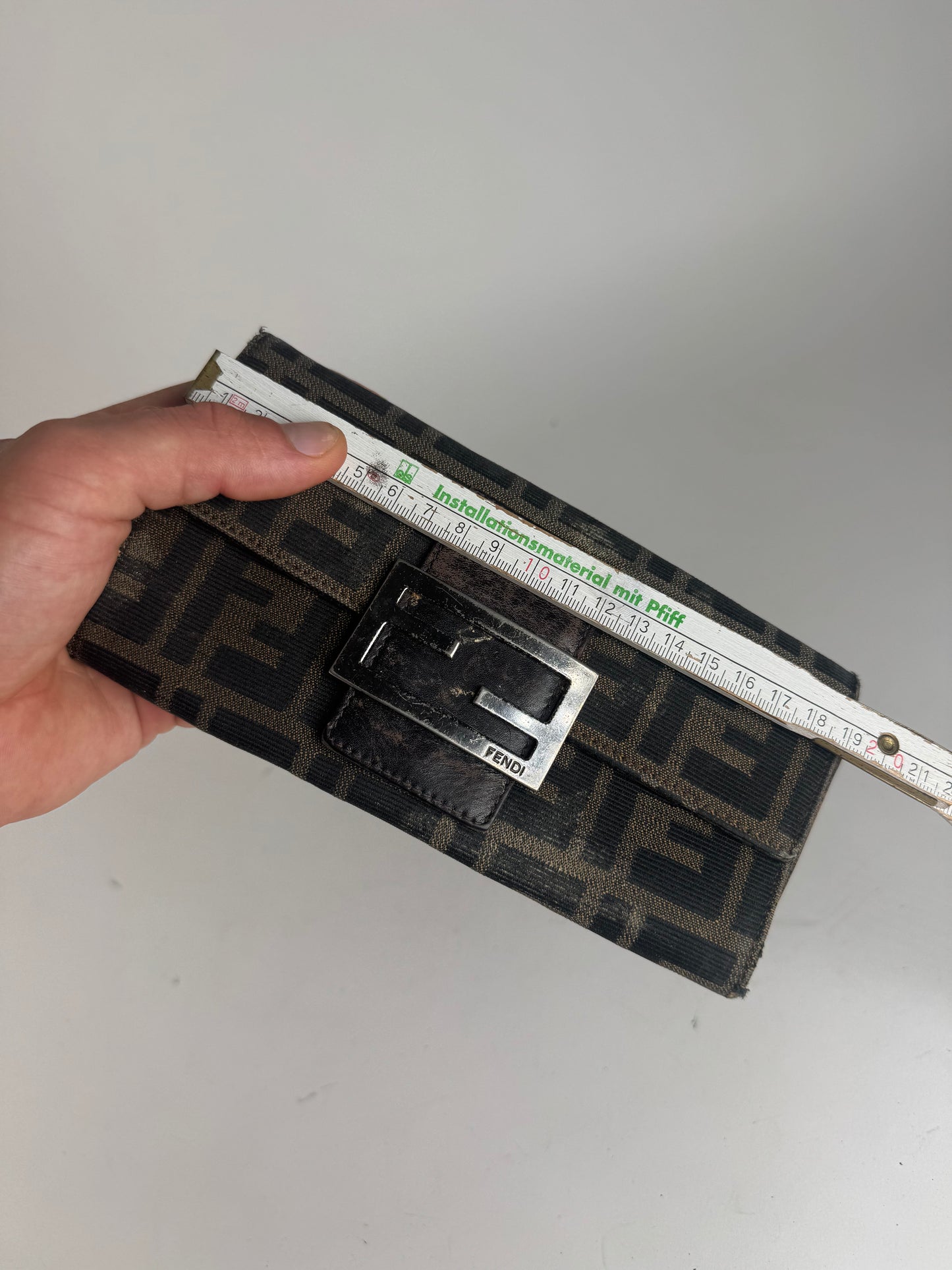 Vintage Fendi Baguette Monogram Wallet Brown