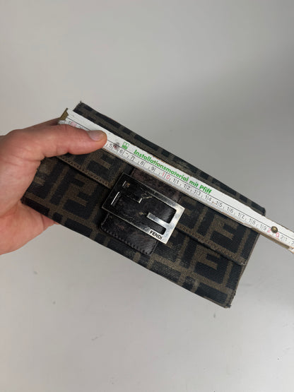 Vintage Fendi Baguette Monogram Wallet Brown