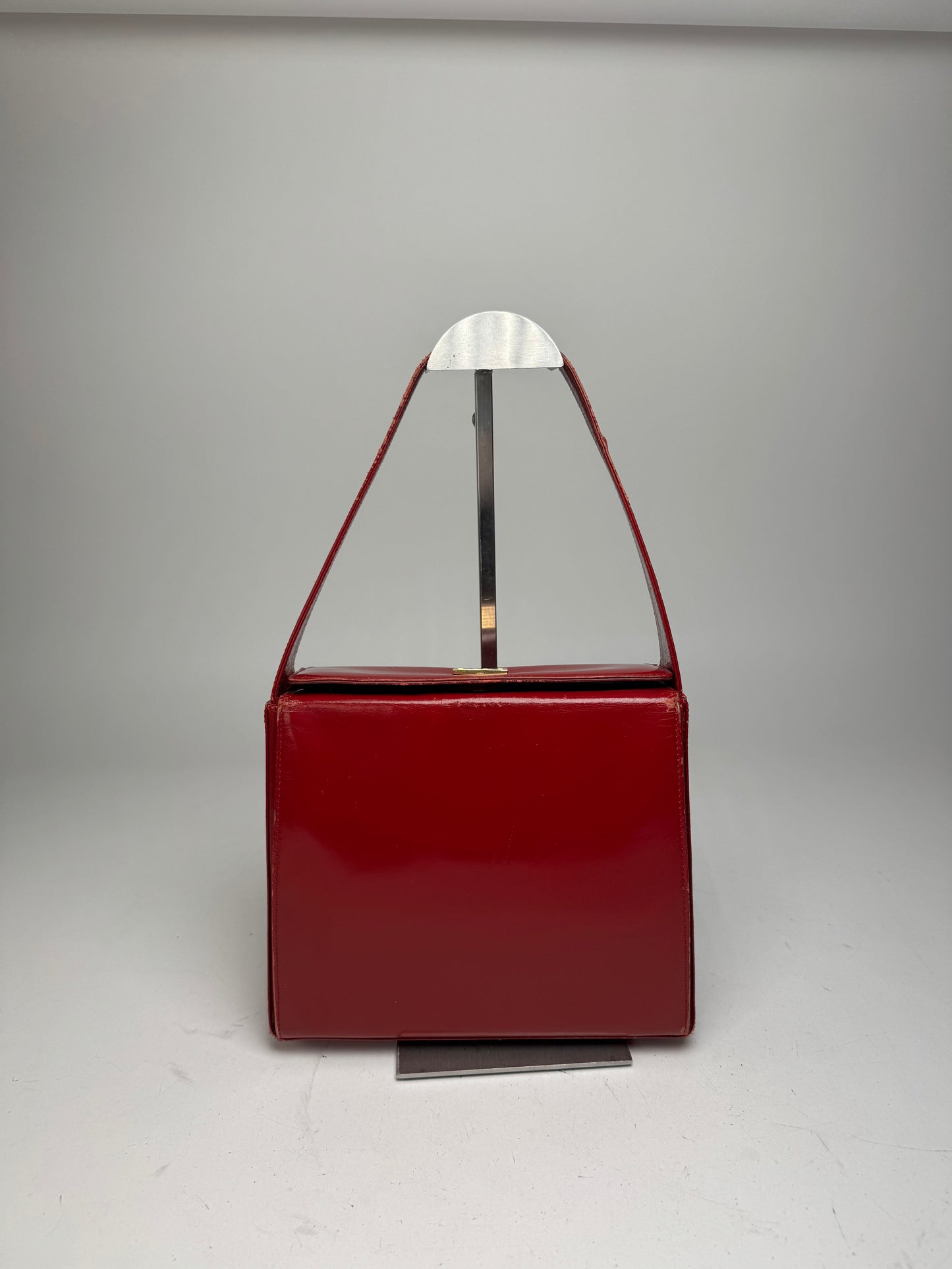 Vintage Givenchy Patent Leather Handbag Red