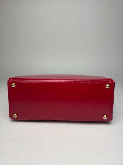 Vintage Givenchy Patent Leather Handbag Red