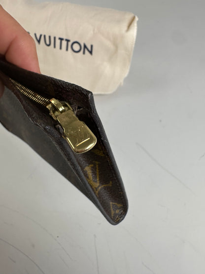 Vintage Louis Vuitton Monogram Canvas Zippy Wallet Dark Brown