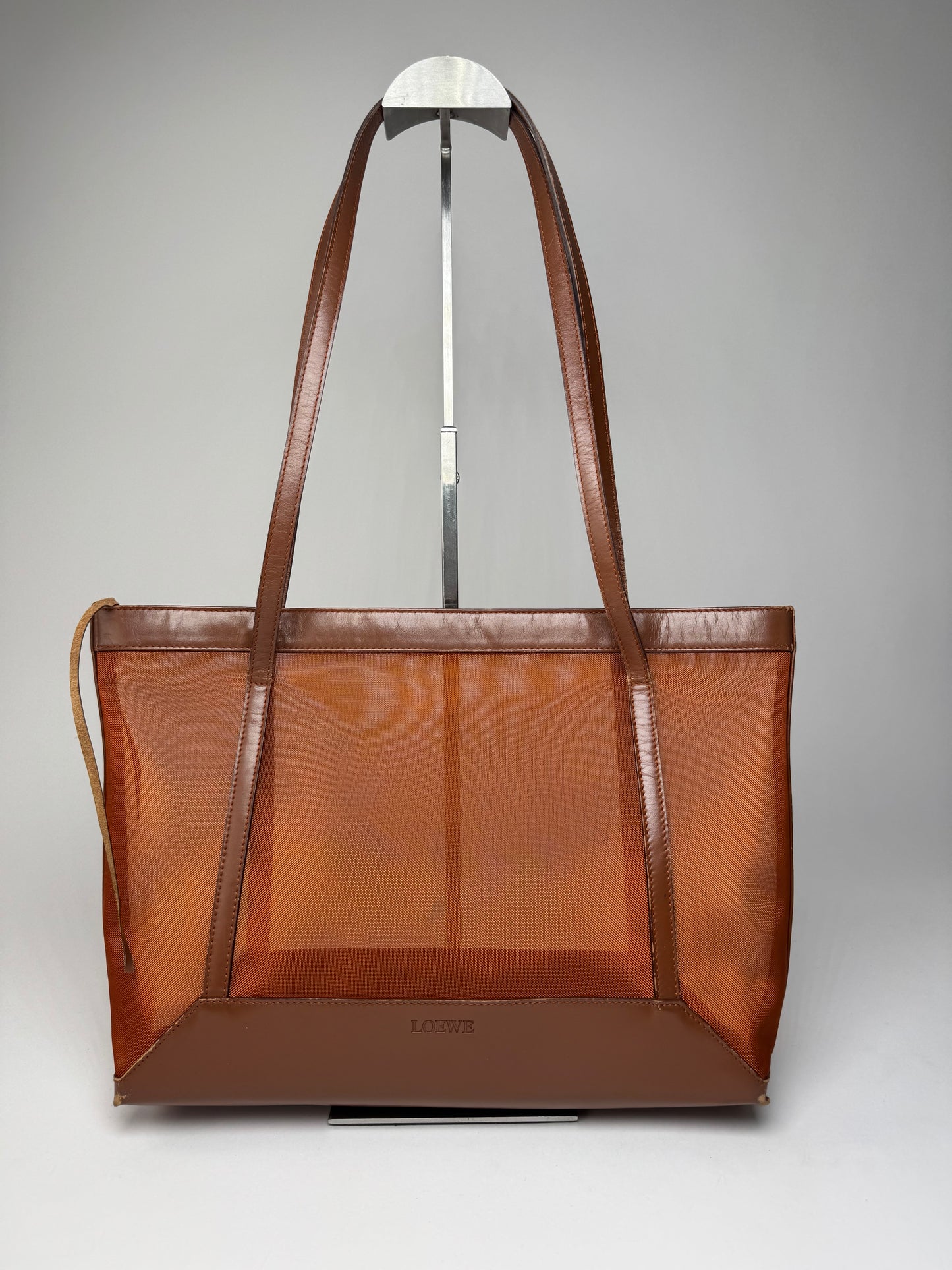 Vintage Loewe Madrid Transparent Bag Brown Orange