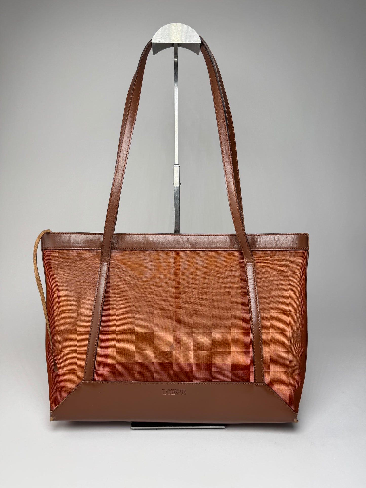 Vintage Loewe Madrid Transparent Bag Brown Orange