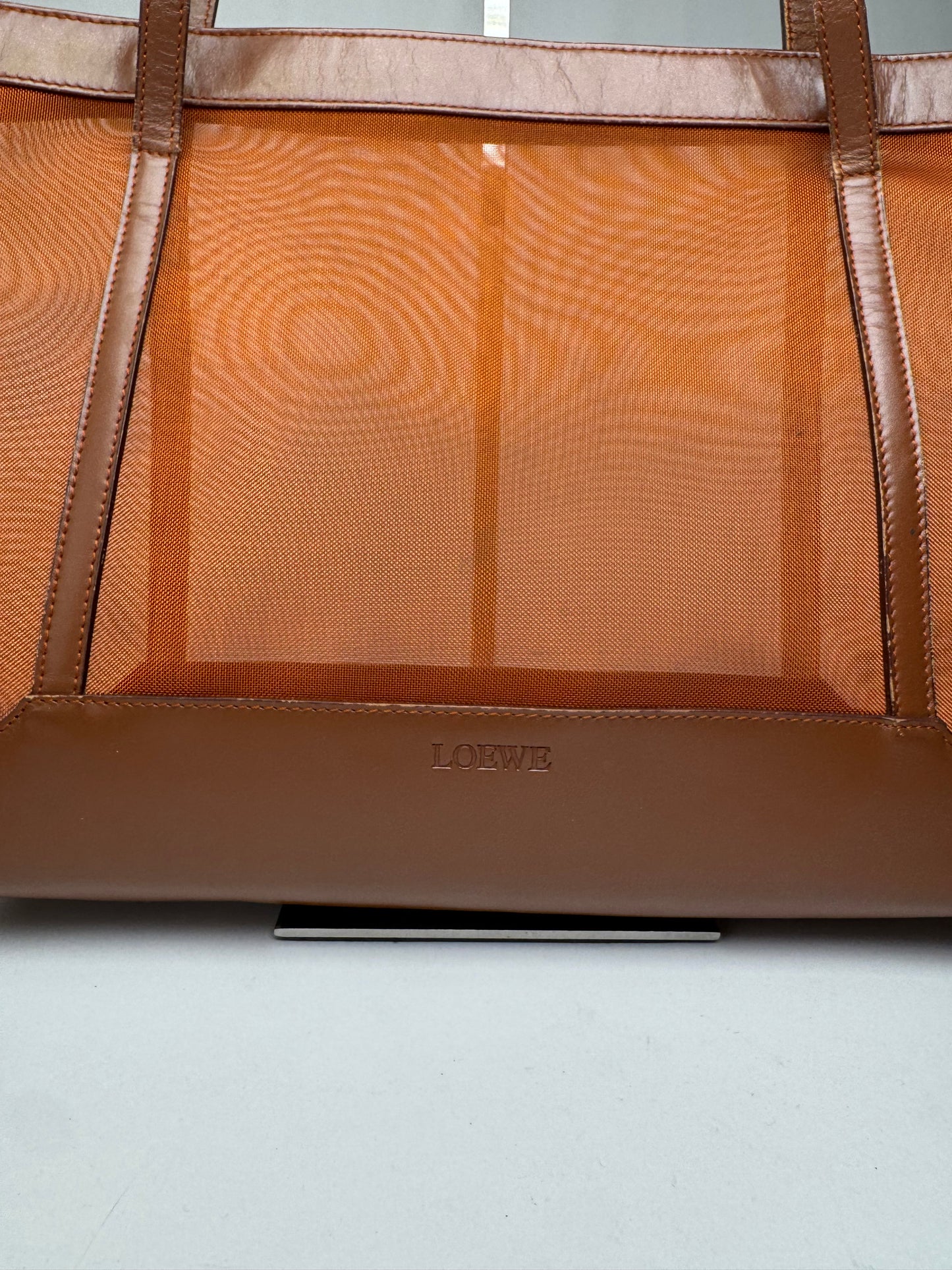 Vintage Loewe Madrid Transparent Bag Brown Orange