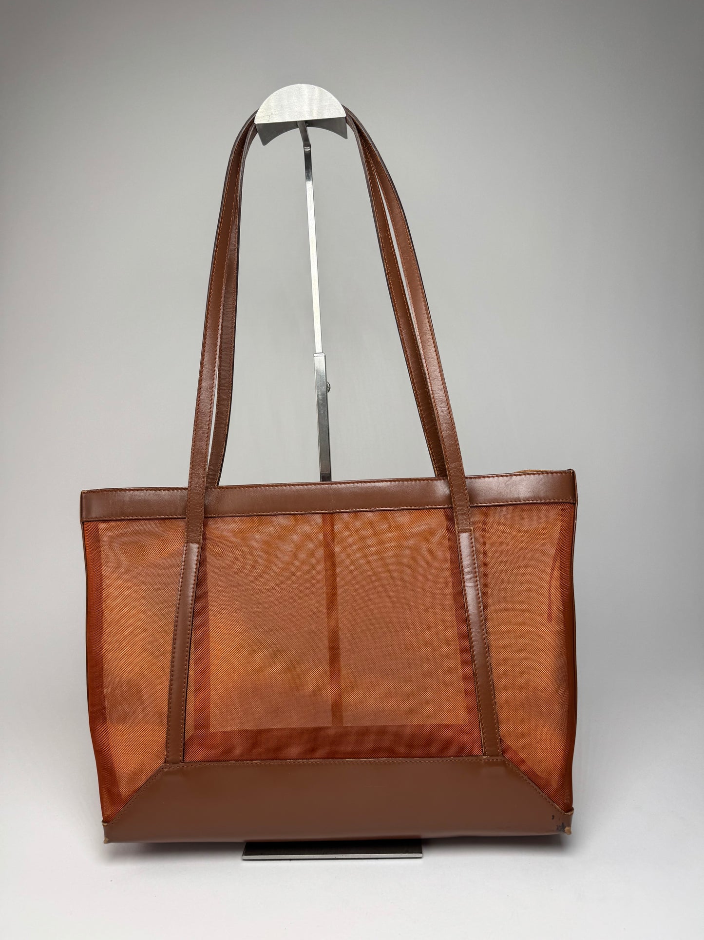 Vintage Loewe Madrid Transparent Bag Brown Orange