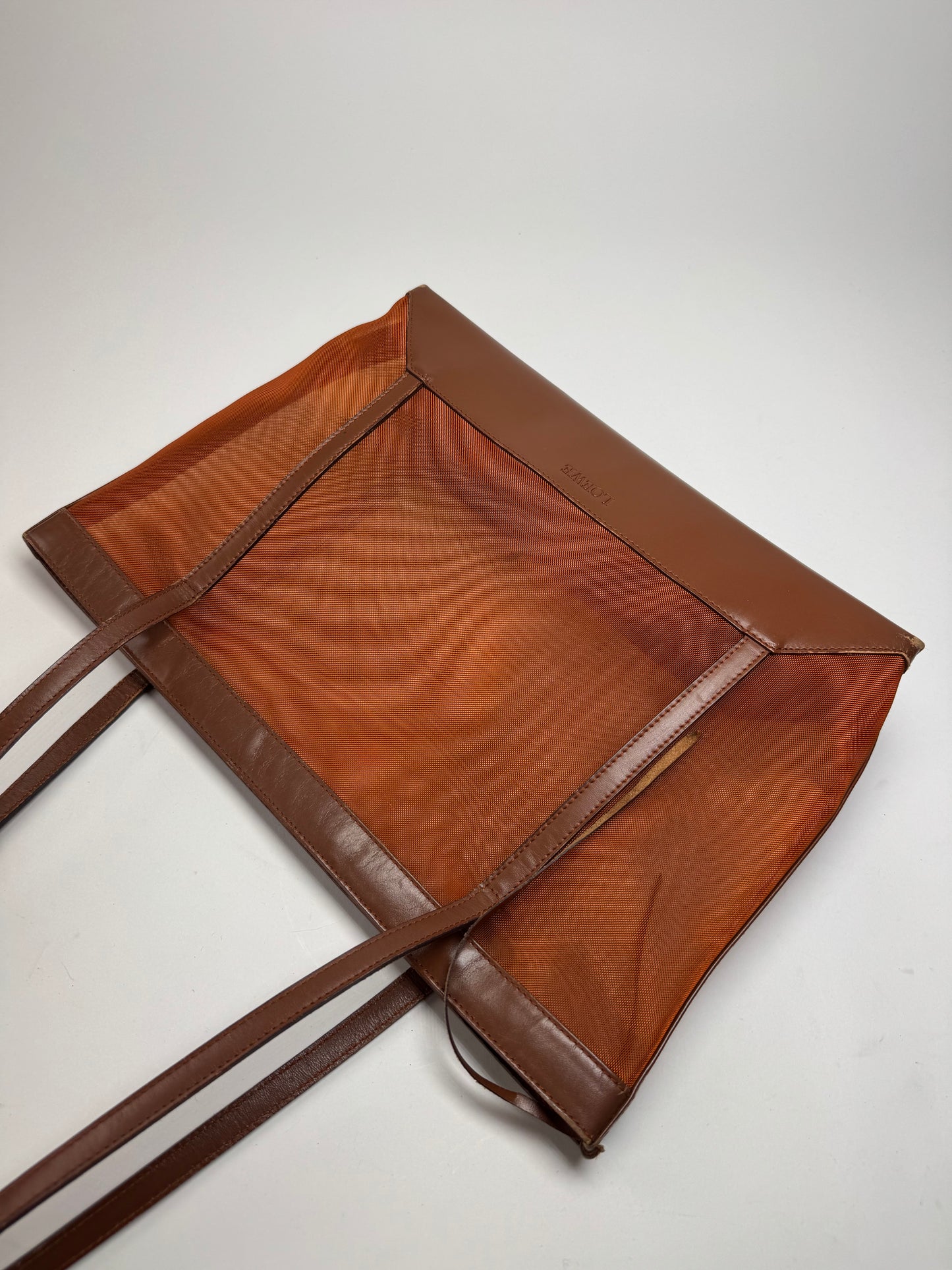 Vintage Loewe Madrid Transparent Bag Brown Orange