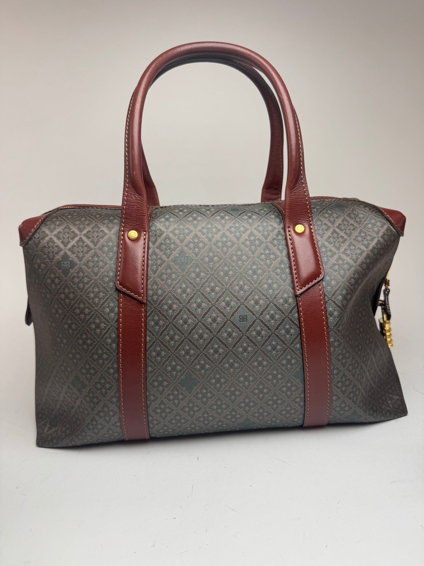 Sac week-end vintage Balenciaga Monogram Vert Marron