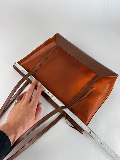 Vintage Loewe Madrid Transparent Bag Brown Orange