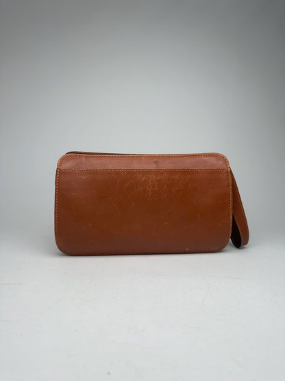 Vintage Celine Paris leather clutch brown