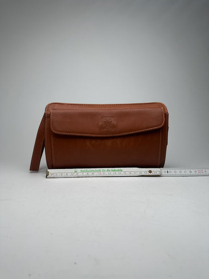 Vintage Celine Paris leather clutch brown