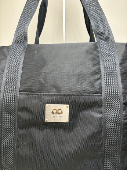 Vintage Courreges Nylon Travel Bag Black Silver