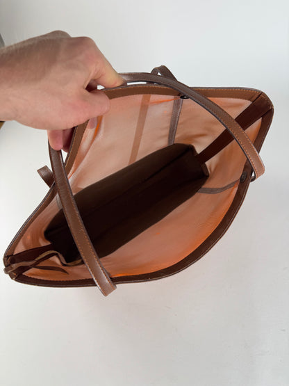 Vintage Loewe Madrid Transparent Bag Brown Orange