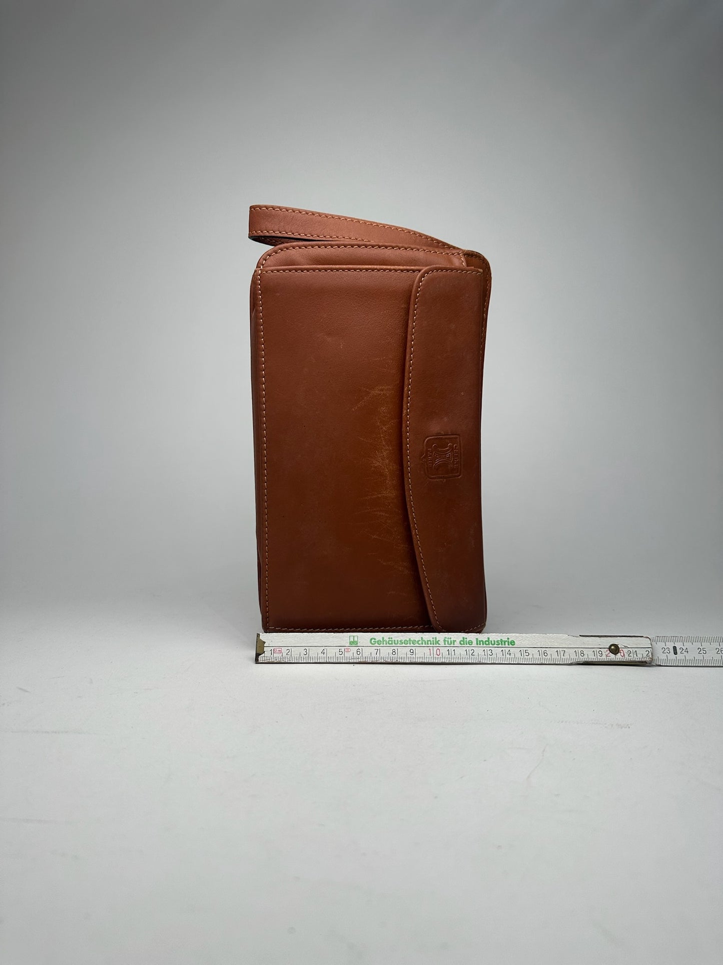 Vintage Celine Paris leather clutch brown