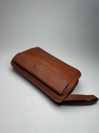 Vintage Celine Paris leather clutch brown