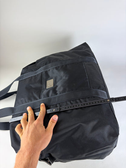 Vintage Courreges Nylon Travel Bag Black Silver