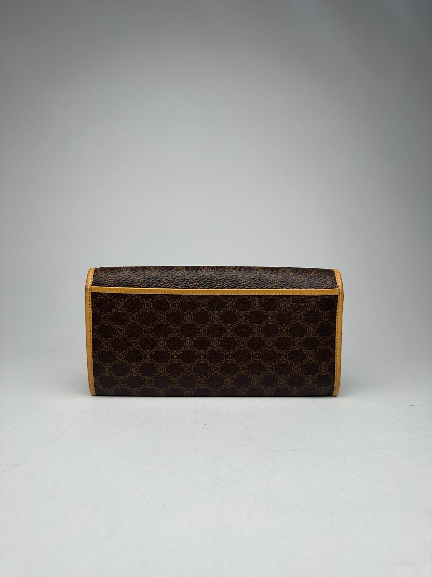 Vintage Celine Paris monogram leather wallet