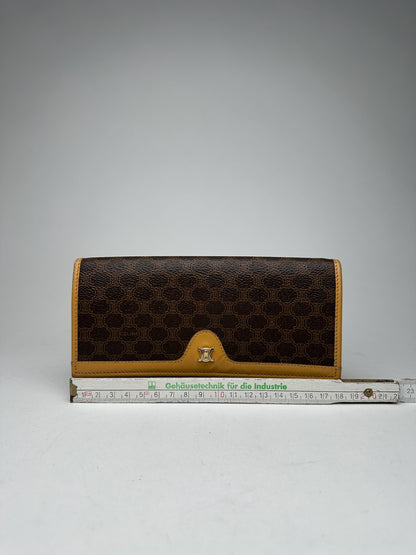 Vintage Celine Paris monogram leather wallet