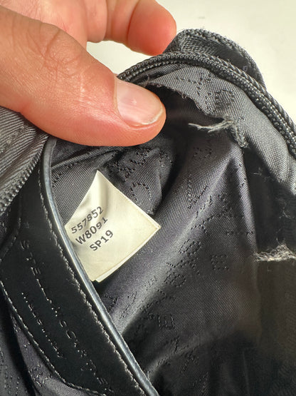 Vintage Stella McCartney Nylon Crossbody Bag Black Silver