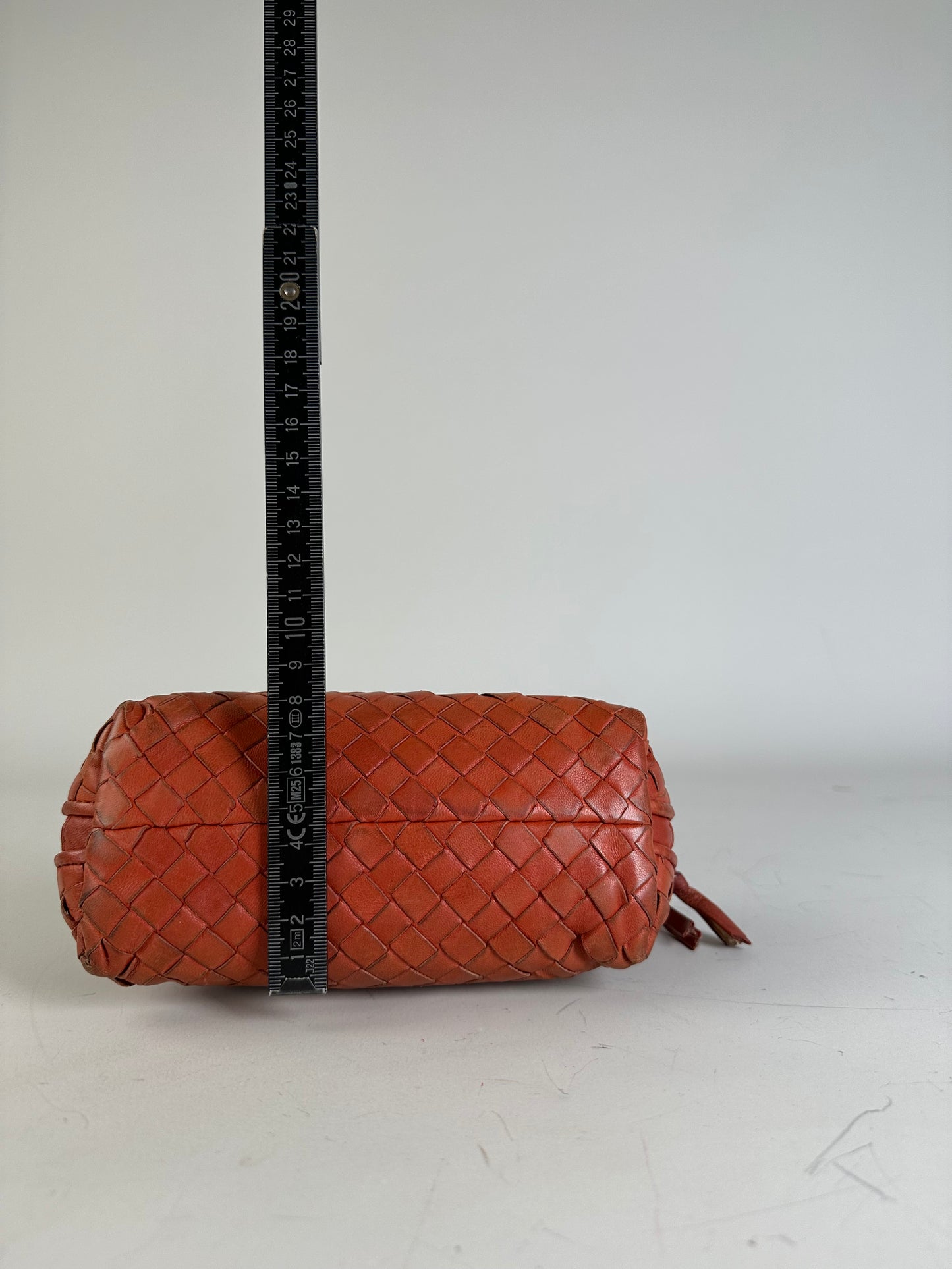 Vintage Bottega Veneta Woven Leather Cosmetic Case Rust